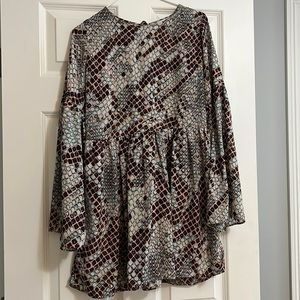 Snakeskin print dress